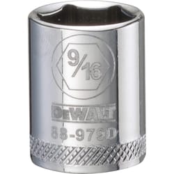 DeWalt 9/16 in. X 3/8 in. drive SAE 6 Point Socket 1 pc