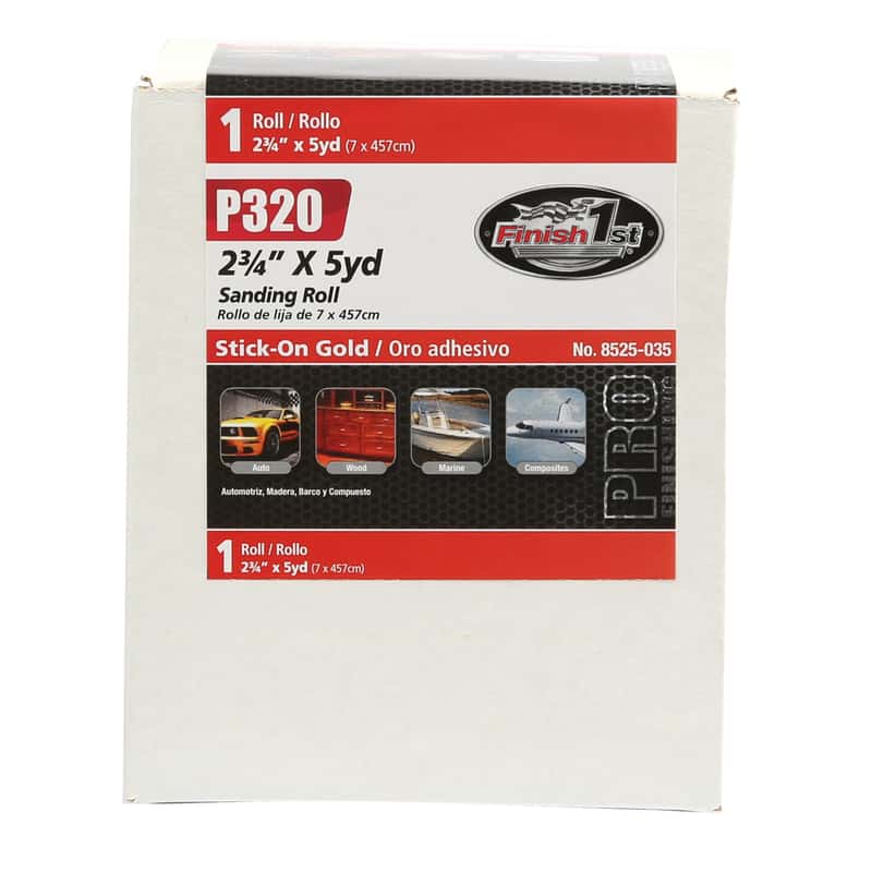 Finish 1st 60 in. L X 2.75 in. W 320 Grit Aluminum Oxide Adhesive Back
