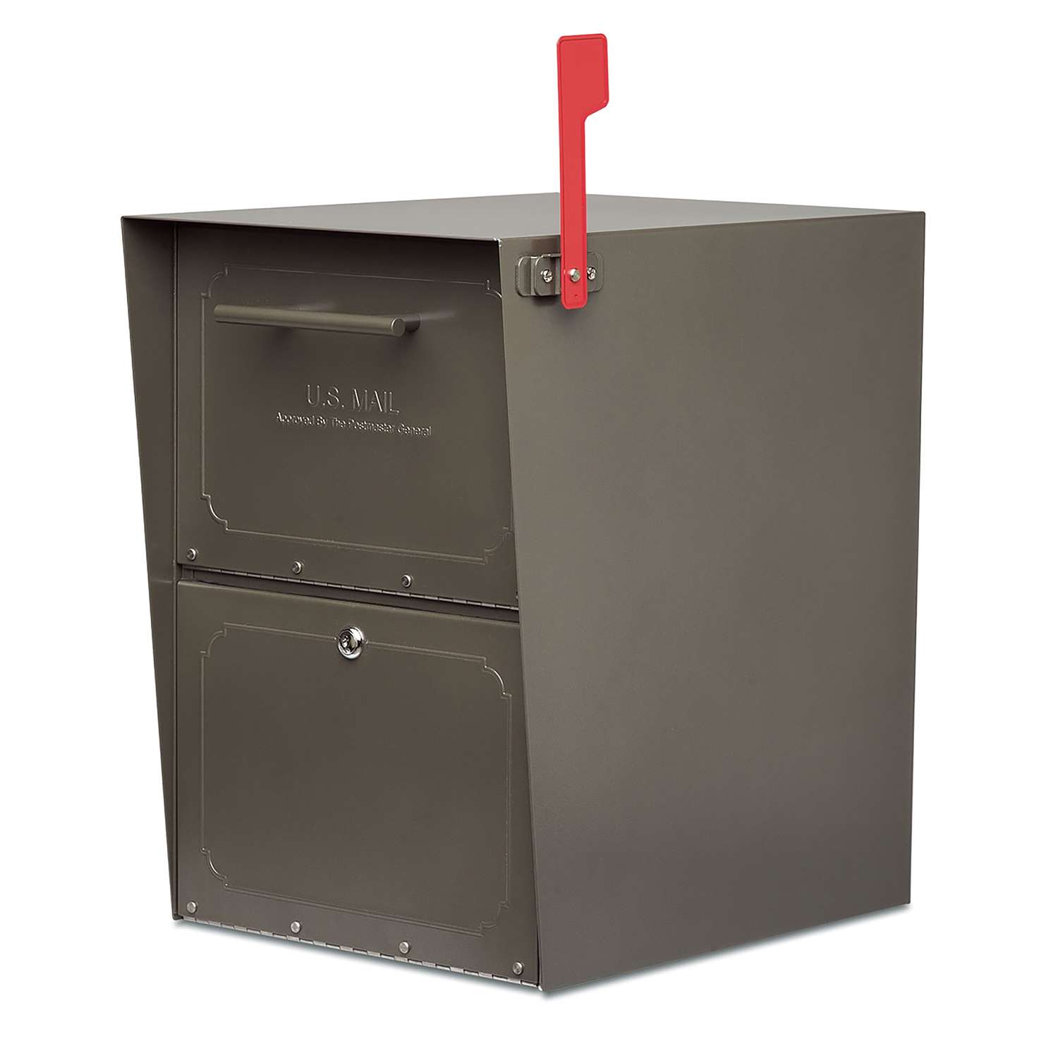 Architectural Mailboxes Oasis Classic Galvanized Steel Post Mount Graphite Bronze Mailbox Ace