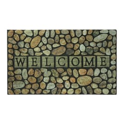 Sports Licensing Solutions 18 in. W X 30 in. L Multi-Color Pebble Welcome Rubber Door Mat