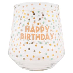 Karma Gifts Clear Glass Happy Birthday Wine Glass 1 pk