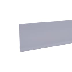 M-D BUILDING PRODUCTS 4 in. H X 0.08 in. W X 48 in. L Self-Stick Silver Vinyl Wall Base