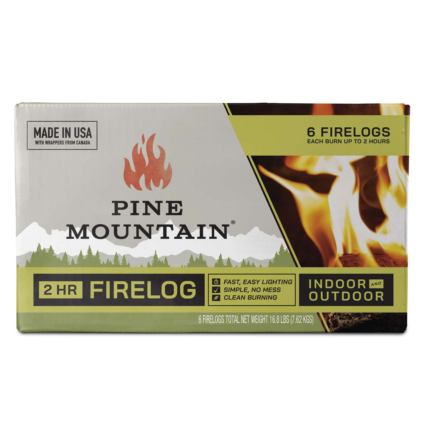 Pine Mountain Fire Log 2 hr 6 pk - Ace Hardware