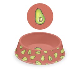 TarHong Multicolored Fun Food Avocado Melamine 4 cups Pet Bowl