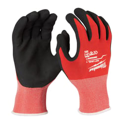 Milwaukee Unisex Indoor/Outdoor Work Dipped Gloves Black/Red M 1 pk