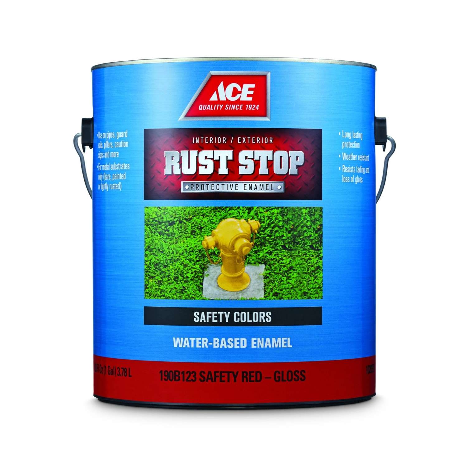 Ace Rust Stop Indoor / Outdoor Gloss Safety Red WaterBased Enamel Rust