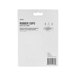 Projex Rubber Furniture Cups White Square 3 in. W X 3 in. L 2 pk