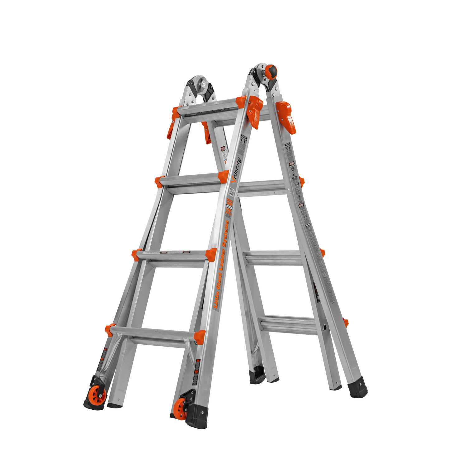 Little Giant Velocity 17 ft. H Aluminum Extension Ladder Type IA 300 lb ...