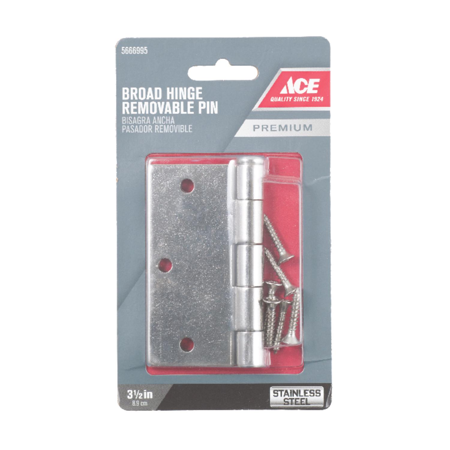 01-3505-024 Ace 3-1/2 in. L Stainless Steel Door Hinge 1 pk sku 01-3505-024