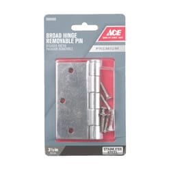 Ace 3-1/2 in. L Stainless Steel Door Hinge 1 pk