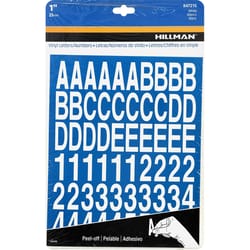 HILLMAN 1 in. White Vinyl Self-Adhesive Letter and Number Set 0-9, A-Z 228 pc