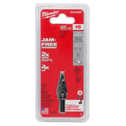 Milwaukee #6 X 2.1 in. L Black Oxide Step Drill Bit 3-Flat Shank 1 ct