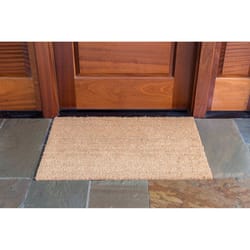 Americo Home Natural CoCo 18 in. W X 30 in. L Tan Plain Coir Door Mat