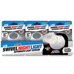 Blazing LEDz 5.25 in. H X 3.5 in. W X 2 in. L White Glass/Plastic Night Light