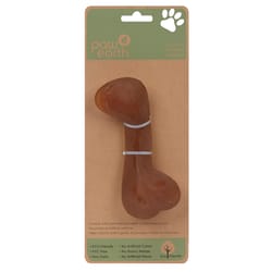 Boss Pet Paw Earth Brown Rubber EcoBones Dog Toy Medium 1 pk