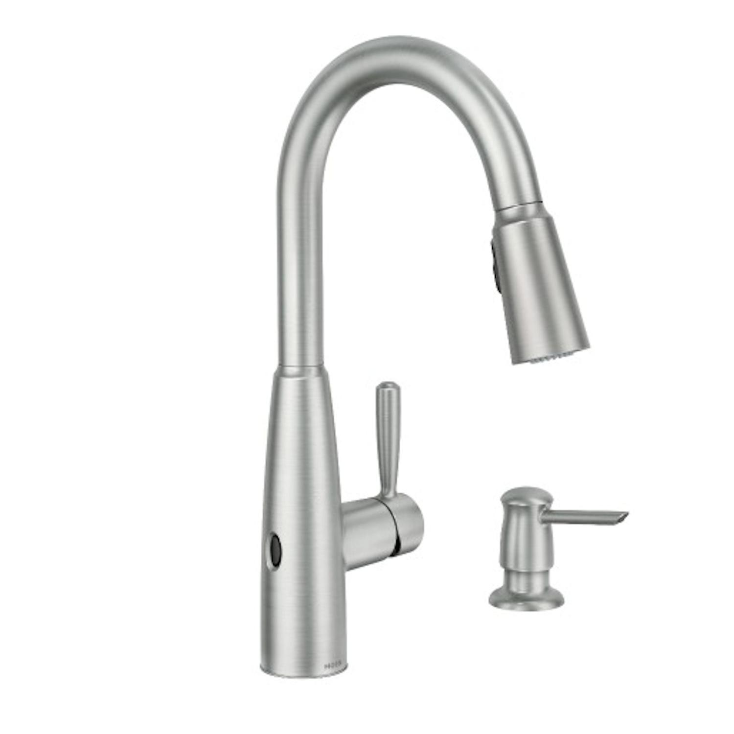 Moen Sperry One Handle Stainless Steel Pulldown Kitchen Faucet With   75839a7e 92ce 4f58 B9b8 6bc0e9f54903