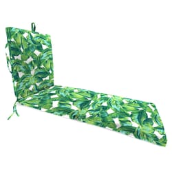 Jordan Manufacturing Green/White Polyester Chaise Lounge Cushion