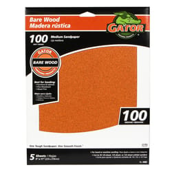 Gator 11 in. L X 9 in. W 100 Grit Aluminum Oxide Sandpaper 5 pk