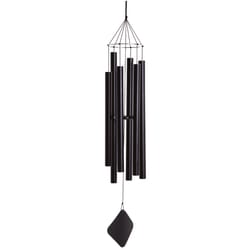 Music of the Spheres, Inc Nashville bass Black Aluminum 90 in. Wind Chime