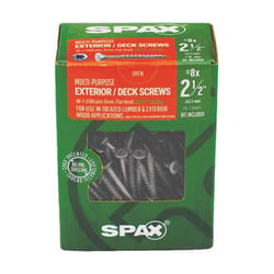 SPAX No. 8 in. X 2-1/2 in. L Gray Star Flat Head Deck Screws 1 lb 124 pc