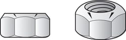 HILLMAN 10 in. Zinc-Plated Steel USS Nylon Lock Nut 1 pk