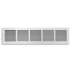 Tru Aire 6 in. H X 30 in. W 1-Way Powder Coat White Steel Baseboard Return Grille