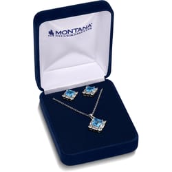 Montana Silversmiths Women's Elevated Luxury Crystal Blue/Silver Jewelry Sets