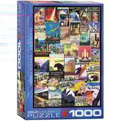 Eurographics Travel USA Vintage Posters Jigsaw Puzzles Multicolored 1000 pc