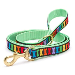 Up Country Green Rainbones Nylon Dog Leash