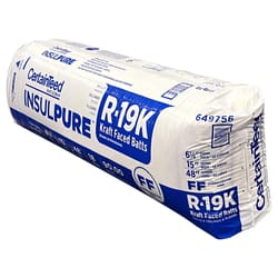 Certainteed 15 in. W X 93 in. L X 5.5 in. R-19 Kraft Faced Fiberglass Insulation Batt 87.19 sq ft