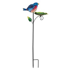 Regal Art & Gift Blue Glass/Metal 29.5 in. H Outdoor Garden Stake