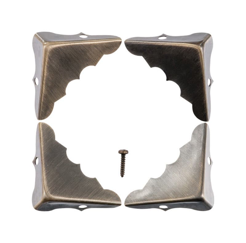 Ace Antique Brass Decorative Corner 0.6 in. 1.25 in. 4 pk - 01-3610-121 - Hardware Accessories  sku 01-3610-121