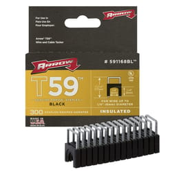 Arrow T59 1/4 in. W X 11/16 in. L Insulated Crown Cable Staples 300 pk