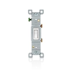 Leviton 15 amps Toggle Switch White 1 pk