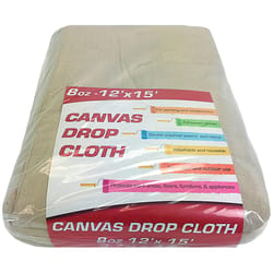 Monarch Brands 12 ft. W X 15 ft. L 8 oz Canvas Drop Cloth 1 pk