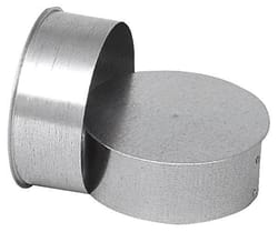 Imperial Manufacturing 8 in. X 8 in. X 8 in. Galvanized Steel Stove Pipe Tee Cap Flow Tee