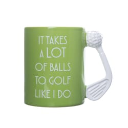 Boxer Gifts Green/White BPA Free It Takes a lot of Balls to Golf Like I Do Mug