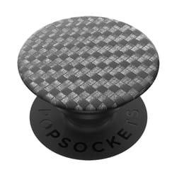 Popsockets Textured Black/Gray Carbonite Weave Cell Phone Grip For All Mobile Devices