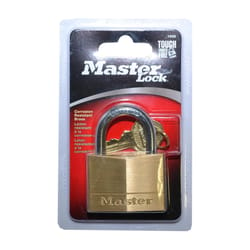 Master Lock 1-7/16 in. H X 5/8 in. W X 2 in. L Brass 5-Pin Cylinder Padlock