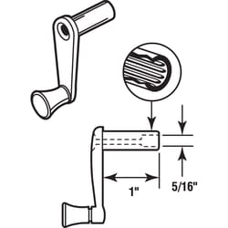 Prime-Line Plated Silver Cast Metal Single-Arm Casement Crank Handle For RV Windows