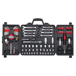 Apollo Tools 1 in. X 1/4 and 3/8 in. drive Metric and SAE 6 Point Mechanic's Tool Set 101 pc