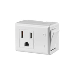 Leviton Grounded 1 outlets Switch Tap Adapter 1 pk