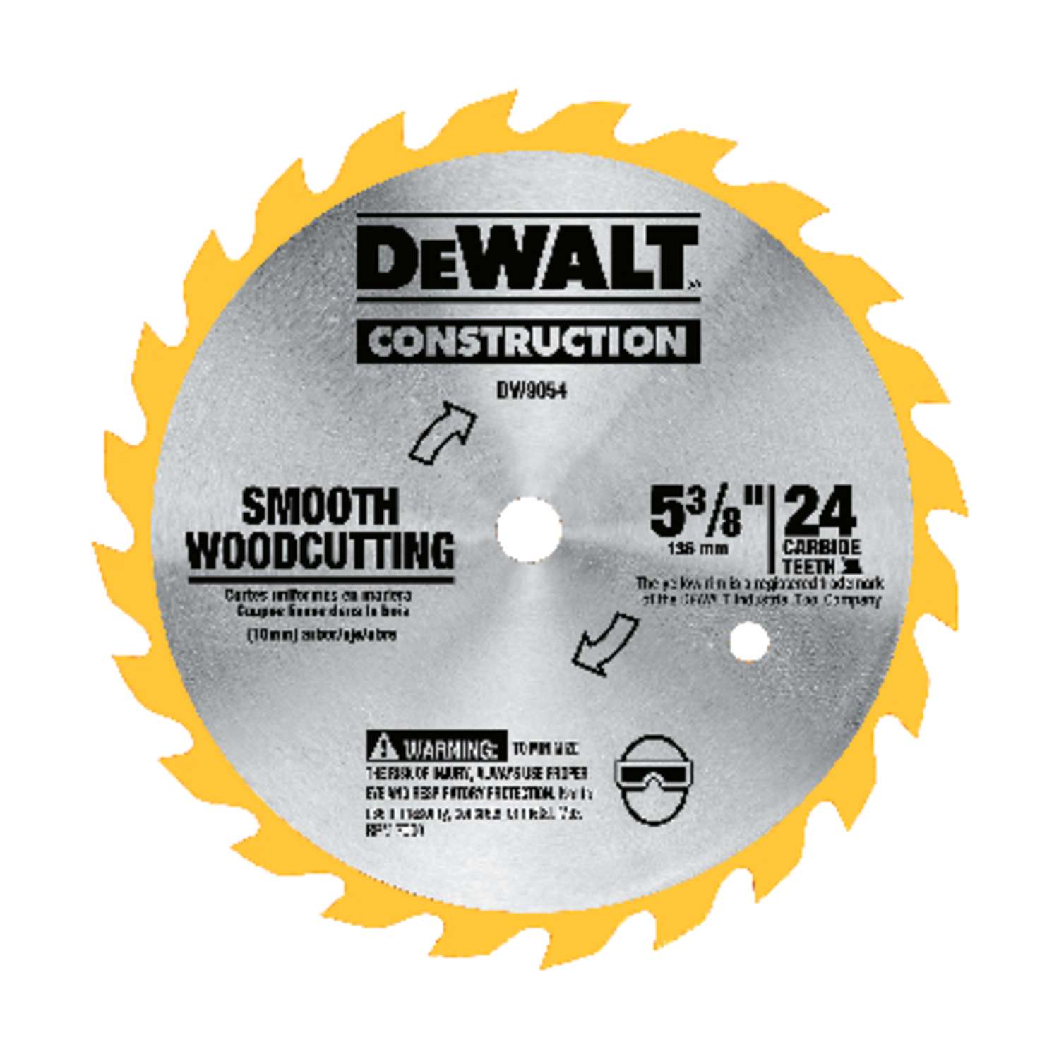 DeWalt 53/8 in. Dia. x 10 mm Carbide Tipped Circular Saw Blade 24
