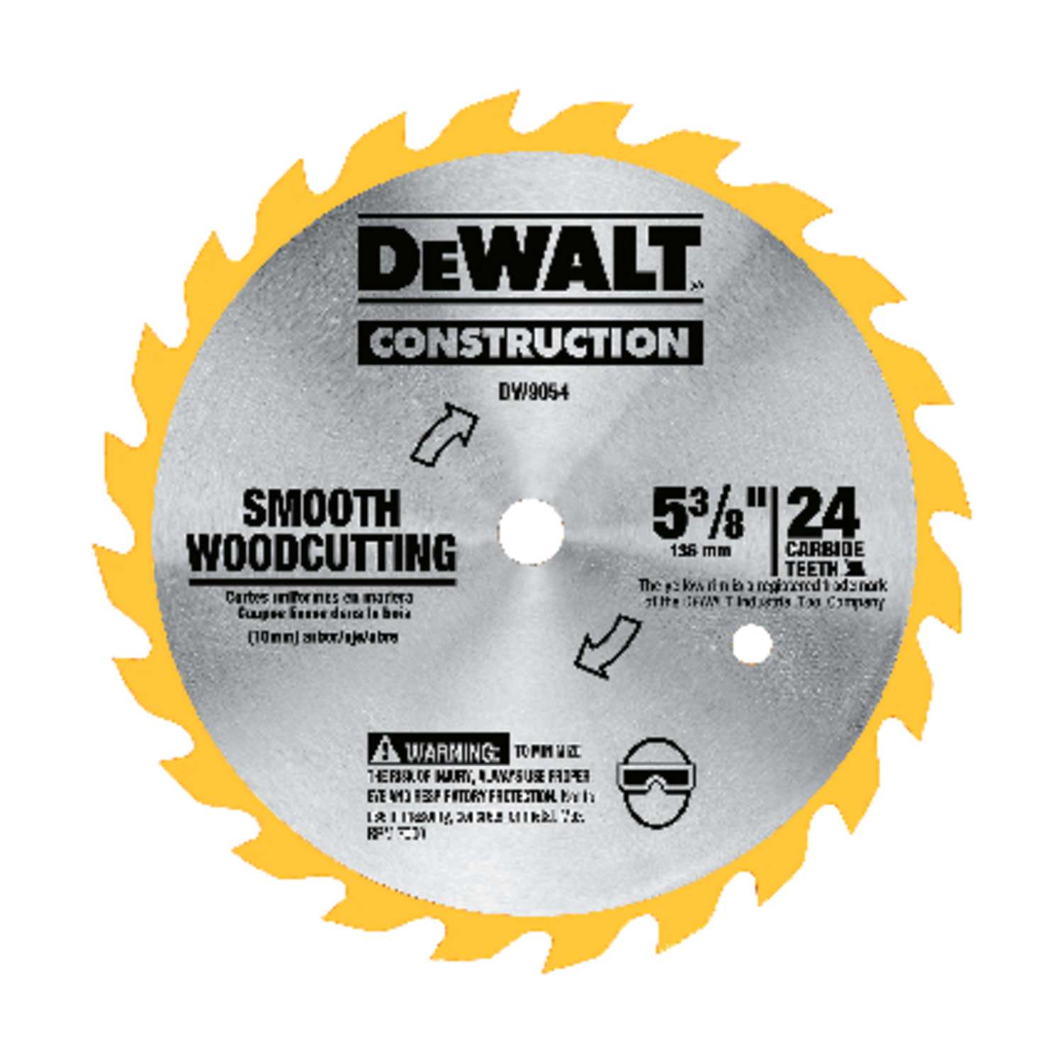 Dewalt 5 3 8 In Dia X 10 Mm Carbide Tipped Circular Saw Blade 24 Teeth 1 Pk Ace Hardware