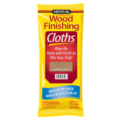 Minwax Wood Finishing Cloths Semi-Transparent Natural Oak Wipe-On Stain & Finish Cloths 8 wipes