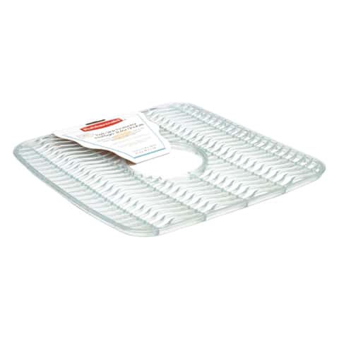 Rubbermaid Black Basic Antimicrobial Twin Sink Divider Sink Mat