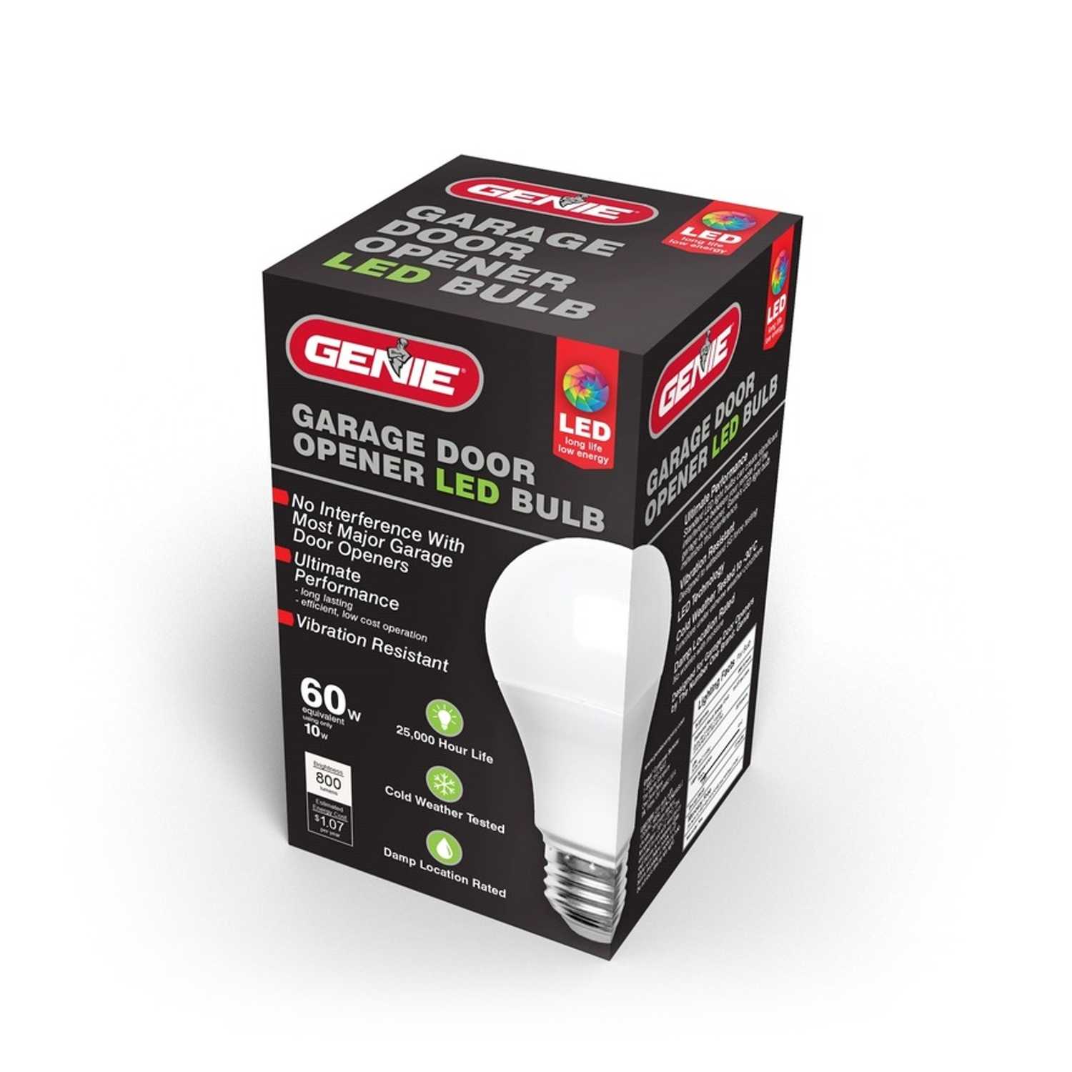 Genie A19 E26 Medium Led Garage Door Bulb Warm White 60 Watt