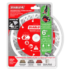 Diablo 6 in. D X 7/8 in. Diamond Segmented Turbo Masonry Cut-Off Disc