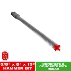 Diablo Rebar Demon 5/8 in. X 13 in. L Carbide Tipped Hammer Drill Bit SDS-Max Shank 1 pk