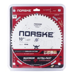 Norske 10 in. D X 5/8 in. Ultra Thin Kerf Carbide Saw Blade 60 teeth 1 each